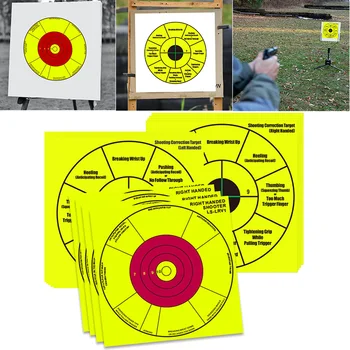 10 шт./лот Наклейки-мишени для стрельбы 12x12 дюймов Клейкие Реактивные самоклеящиеся мишени для стрельбы, бумага для разбрызгивания для тренировок по стрельбе