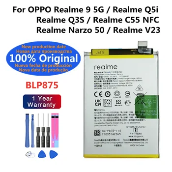 100% Оригинальный Высококачественный Аккумулятор 5000 мАч BLP875 Для OPPO Realme 9 5G/Realme Q5i/Realme Q3S/Realme V23 Аккумулятор Для мобильного телефона