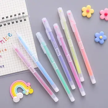 12 цветов/набор цветных чернил Подарочные Инструменты для письма для студентов Гелевая ручка для подписи Нейтральная ручка Мультфильм