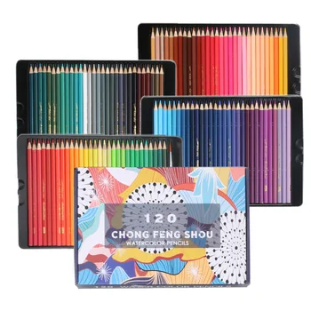 120 цветов водорастворимых цветных карандашей Набор профессиональных красок для рисования Бесплатная доставка Набор ручек для рисования Манга