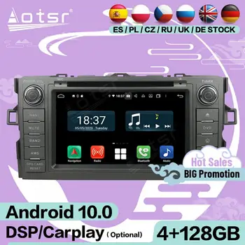 128 Carplay Android плеер Стерео для Toyota Auris 2010 2011 2012 2013 2014 GPS Навигация Аудио радиоприемник Экран Головное устройство