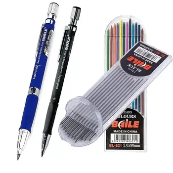 1шт 2,0 мм Механический карандаш 2B Автоматический рисунок карандашом Специальный дизайн Черные / цветные заправки Офисные школьные принадлежности для письма