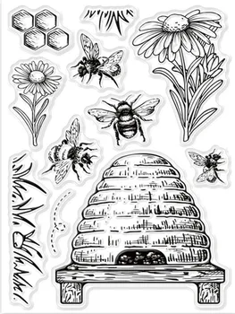 2023 Новый штамп с пчелиным медом, прозрачные штампы для скрапбукинга из прозрачной силиконовой резины, декор для фотоальбома своими руками 625