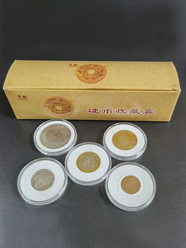20шт Универсальная вращающаяся капсула для монет, прозрачный ящик для хранения с регулируемой прокладкой для коллекции Chanllenge, Держатель для монет, Органайзер