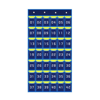 42 Пронумерованных кармана Схема Подвесной органайзер для мобильного телефона Подвесная сумка для хранения классного калькулятора Держатели мобильных телефонов