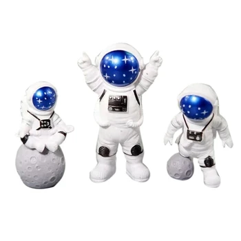 6X Фигурки астронавта в скандинавском стиле, модель из смолы, мини-настольные украшения для гостиной, аксессуары для современного домашнего декора своими руками, звездно-синий