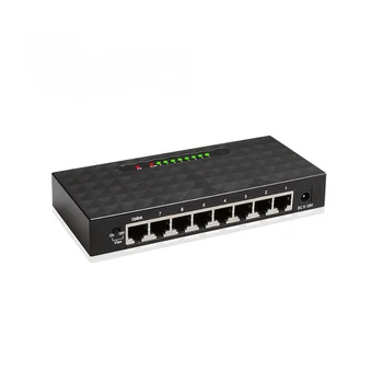8 Портов 10/100/1000 Мбит/с Гигабитный коммутатор Ethernet Высокопроизводительный сетевой концентратор VLAN для дома и офиса