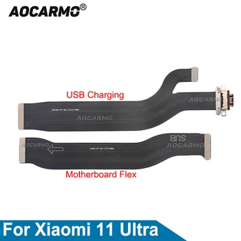 Aocarmo USB порт для зарядки Зарядное устройство Док-станция для Xiaomi 11 Ultra Основная плата Разъем материнской платы Гибкий кабель Запасная часть