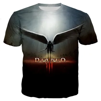 Diablo 3 Reaper of Soul Футболка с 3D принтом Для Мужчин/женщин, Новая Модная Крутая Летняя Футболка В Повседневном Стиле, Уличная Одежда, Топы, Прямая поставка