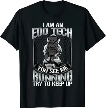 Eod Tech Running Старается не отставать От забавной футболки Technician