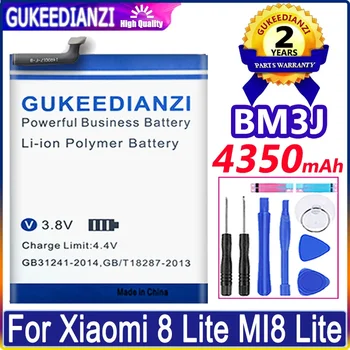 GUKEEDIANZI BM3J 4350 мАч Аккумулятор Для Xiaomi 8 Lite MI8 Lite BM3J Высококачественные Сменные Батареи Для Телефона + Инструменты