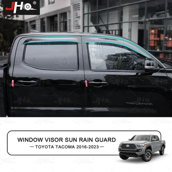 JHO Козырек окна для вождения по бездорожью, Скрытые Дефлекторные тенты, Защита от солнца и дождя Для Toyota Tacoma 2016-2023 Аксессуары для экстерьера автомобиля