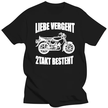 Liebe vergeht 2Takt besteht - T-Shirt Simson S50 S51 Moped Roller DDR Geschenk