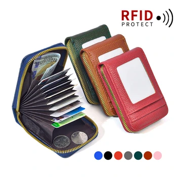 RFID-держатель для кредитных карт, мужской кошелек, банк, водонепроницаемые маленькие кошельки из искусственной кожи с зажимом для денег, дизайнерский держатель для карт