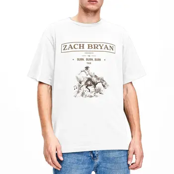 The Burn Burn Burn Tour 2023 Мужская и женская футболка Zach Bryan из чистого хлопка, хипстерская футболка с круглым воротом, топы с короткими рукавами, Плюс размер