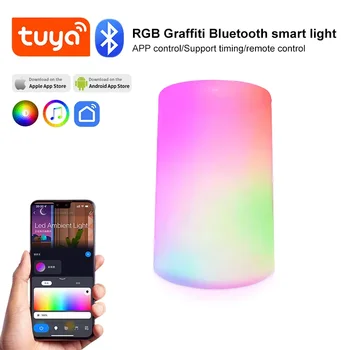 Tuya Bluetooth Smart Sleeping Wake-up Nightlight App, Прикроватная лампа для спальни, голосовой помощник Alexa Google Home