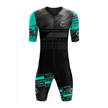 Vv Sports Designs-triatlón Power Blue para hombre, Kits de Ciclismo, ropa deportiva de natación, mono de bicicleta, conjuntos de