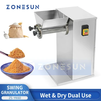 ZONESUN Поворотный гранулятор для просеивания муки в зернах из нержавеющей стали, Предварительная обработка для производства ZS-YK60