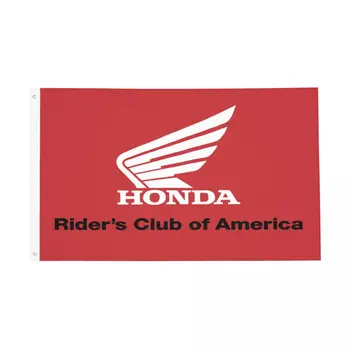 Автомобили и клубы Гоночный флаг Hondas Внутренний и Наружный Баннер 2 Люверса для украшения Ярких цветных флагов размером 2x3 3x5 4x6 5x8 футов