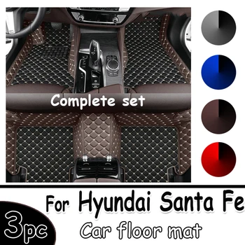 Автомобильные коврики для Hyundai Santa Fe на пять мест 2013 2014 2015 2016 2017 2018 Автомобильные накладки для ног, Ковровое покрытие, Аксессуары для интерьера