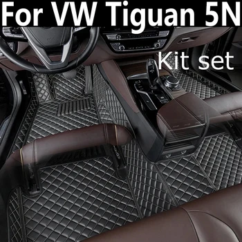 Автомобильные коврики для Volkswagen VW Tiguan 5N 2017 2018 2019 Пользовательские автоматические накладки для ног, автомобильные ковровые покрытия, аксессуары для интерьера