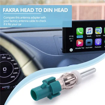 Автомобильный адаптер стереоантенны, разъем FM AM-радио, Преобразователь антенны Fakra в DIN для автомобильного приемника
