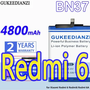 Аккумулятор GUKEEDIANZI большой емкости BN37 4800mAh для Xiaomi Redmi 6 6A