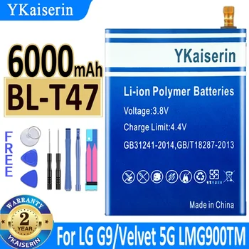 Аккумулятор YKaiserin емкостью 6000 мАч для LG Velvet LMG900TM/5G BL-T47 BLT47 G9 Bateria