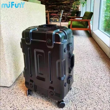 Алюминиевая рама MiFuny, тележка-багажник с большой вместимостью, Бесшумная и амортизирующая Универсальная ручная кладь на колесах