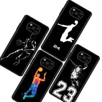 Баскетбольный Плакат Чехол Для Телефона Xiaomi Mi Poco X3 NFC X4 Pro F5 M3 M4 F4 C40 F1 F3 GT M5 C51 Черный Мягкий Защитный Чехол