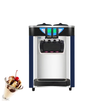 Восхитительная настольная машина для производства мягкого мороженого со смешанным вкусом 2 + 1, коммерческая маленькая машина для производства замороженного йогурта