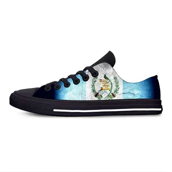 Гватемала Флаг Гватемалы Патриотическая Гордость Модная Повседневная Тканевая обувь С низким берцем, Удобные Дышащие Мужские и женские кроссовки с 3D принтом.