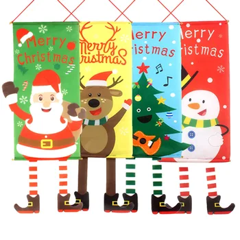 Гирлянда С Рождеством Христовым Декор для Дома Christas Noel 2021 Рождественские Украшения Рождественский Баннер Дверь Рождество С Новым Годом 2021