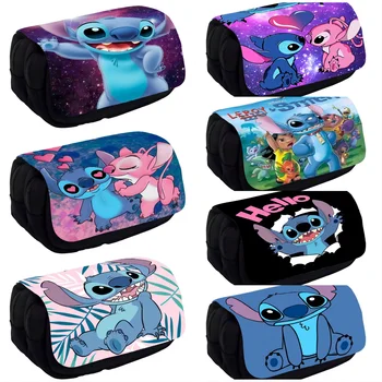 Детская плюшевая сумка для карандашей Disney Stitch Anime Kids, косметичка, аниме Kawaii Lotso, косметичка для макияжа, Портмоне, Сумка для кошелька, Детские игрушки, подарки