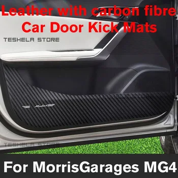 Для MorrisGarages MG4 2022 2023 2024 Наклейки для защиты от ударов на двери Пленка для внутренней боковой кромки из углеродного волокна Автомобильные Аксессуары