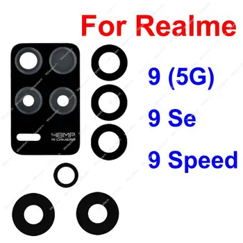 Для Realme 9 5G 9 Speed Edition 9SE 5G Глобальная Индийская Версия Стеклянный Объектив Задней Камеры Маленький Большой Стеклянный Объектив Задней Камеры с наклейкой