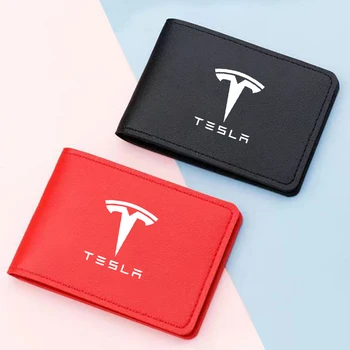 Для Tesla модель 3 модель X модель s Водительские документы из искусственной кожи Кредитная карта 6 карточек Держатель водительских прав