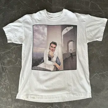 Евро 90-х, рубашка Morrissey Tour Band, классическая Белая Мужская Унисекс, S-5XL PE967, длинные рукава