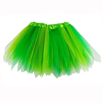 Женская Повседневная Милая Классическая Элегантная однотонная Зеленая юбка, юбка для выступлений, юбка для постельного белья, Тюлевая юбка