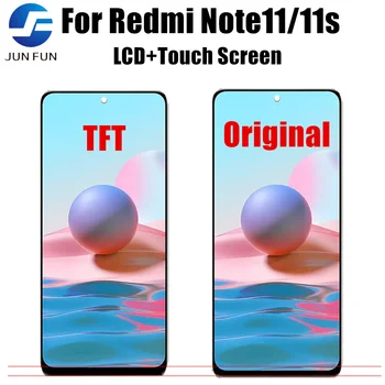 ЖК-Дисплей Для Xiaomi Redmi Note 11 Дисплей Note11 2201117TG Сенсорный Стеклянный Экран Дигитайзер Для Redmi Note 11S LCD