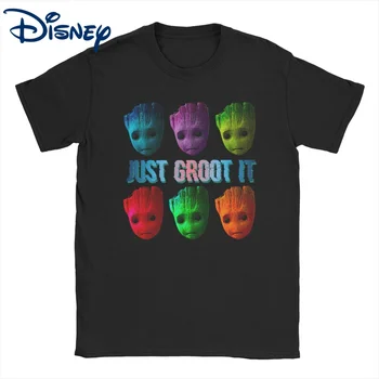 Забавная футболка Guardians Of The Galaxy Groot, мужская Женская хлопковая футболка с круглым вырезом, футболка Disney с коротким рукавом, Идея подарка, одежда