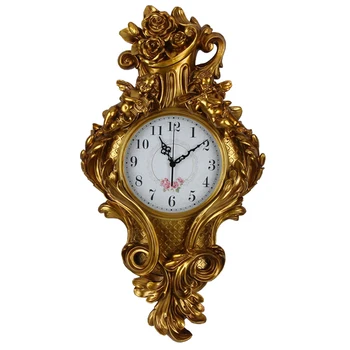 Золотые Винтажные настенные часы Большой 3D дизайн Модные Серебряные Антикварные Настенные часы Для интерьера Orologio Da Parete Украшения комнаты AB50WC