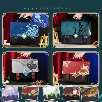 Игровая сумка Genshin Impact Doujin XIAO, сумка-мессенджер, сумка для поездок на работу, рюкзак для косплея, кожаная сумка Аниме Xiao, подарки на День рождения