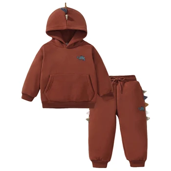 Комплект одежды из 2 предметов, толстовка Stitch, детская повседневная толстовка с длинными рукавами + брюки, детские комплекты одежды для мальчиков