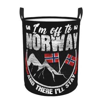 Корзина для белья с Норвежским флагом, Складная Корзина для одежды в горах Фьорд для новорожденных, Сумка для хранения детских игрушек.