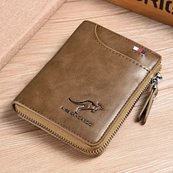 Кошелек Aiks Kangaroo, блокирующий RFID, противоугонная сумка для кредитных карт, Антимагнитный кошелек унисекс, защищенный RFID