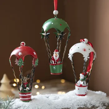 Креативные Рождественские украшения Рождественская Елка Подвесные Украшения Скандинавское Железо Рождественский Воздушный шар Парашют Подвеска