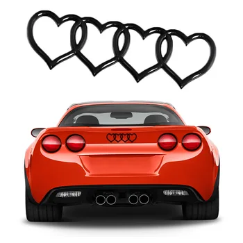 Логотип Love Heart Значок Заднего Багажника Эмблема Наклейка Наклейка Замена для audi A4 A3 A5 A6 A4L A6L B6 B8 Наклейка С Логотипом Автомобиля Хвостовая Наклейка