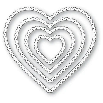 Металлические штампы для вырезания сердечек на день Святого Валентина для изготовления шаблонов поздравительных открыток, украшения из крафт-бумаги для скрапбукинга, новое поступление 2024 года