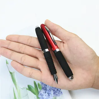 Мини-авторучка, Металлическая ручка с Титановым Черным наконечником, Портативная Карманная Чернильная ручка для обучения бизнесу